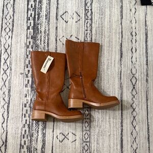 Boden Brown Leather Heeled Boots